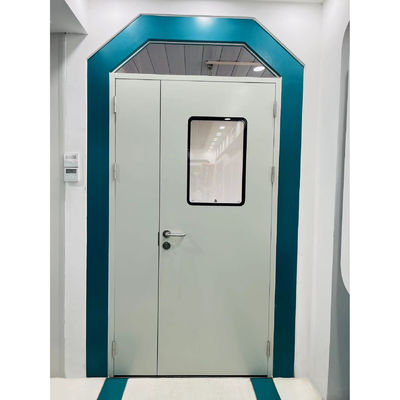 satın al Temiz Oda Asimetrik Çift Yapraklı Metal Kapı, Barut Kapalı Hastane Çelik Kapısı online manufacture