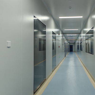 GMP Düz yüzey Temiz oda Alüminyum çerçeve ile kalın cam pencere